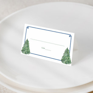 Cartão De Mesa Árvore de pinheiro Elegante Fronteira Grega-Chave