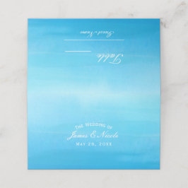 Cartão De Mesa Assento de casamento tropical na praia com aquarel