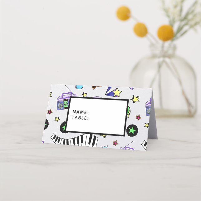 Cartão De Mesa Aumente a música (Frente)