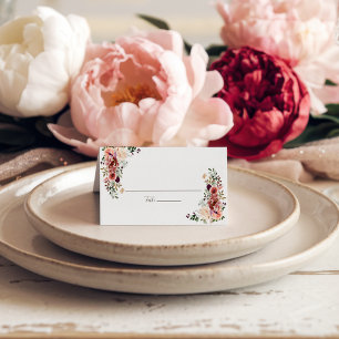 Cartão De Mesa Autumn Elegance Watercolor Floral