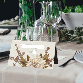 Cartão De Mesa Autumn Floral Terthy Tones Watercolor Casamento ou