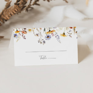 Cartão De Mesa Autumn Sunshine Elegant Wildflower Wedding
