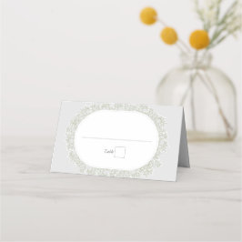 Cartão De Mesa Baby's Breath Monogram Gypsophila Floral Wedding
