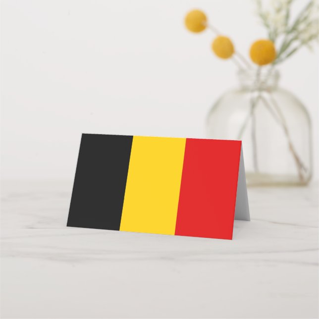 Cartão De Mesa Bandeira da Bélgica (Frente)