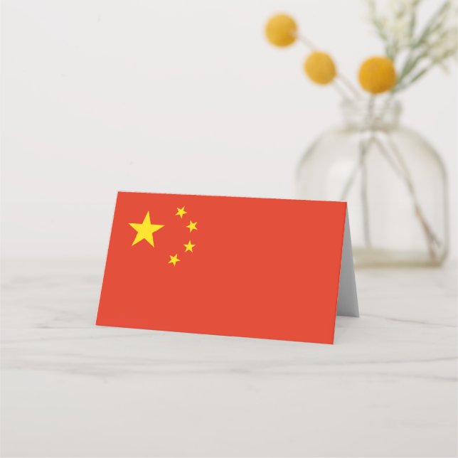 Cartão De Mesa Bandeira da China (Frente)