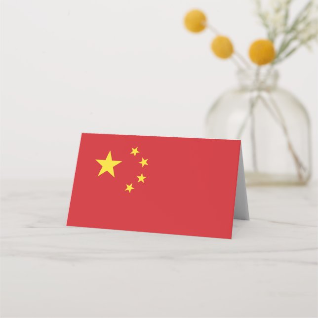 Cartão De Mesa Bandeira da China (Frente)