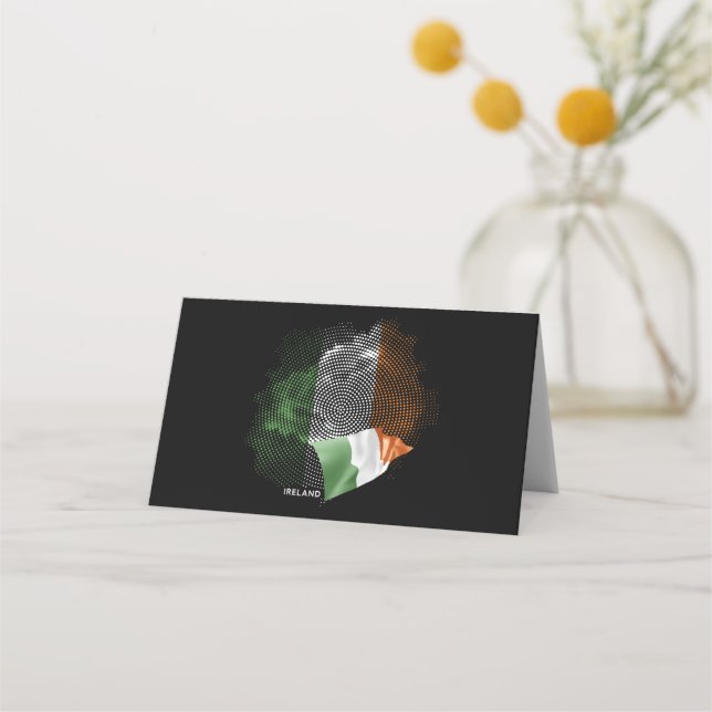 Cartão De Mesa bandeira da Irlanda (Frente)