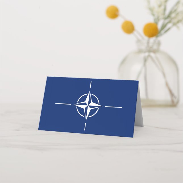Cartão De Mesa Bandeira da NATO (Frente)