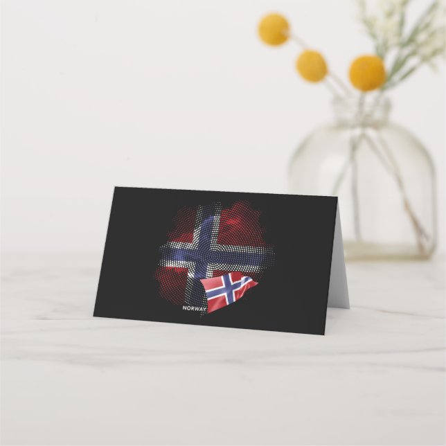 Cartão De Mesa bandeira da Noruega (Frente)