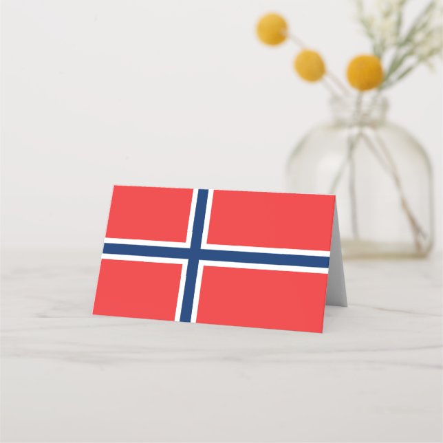 Cartão De Mesa Bandeira da Noruega (Frente)