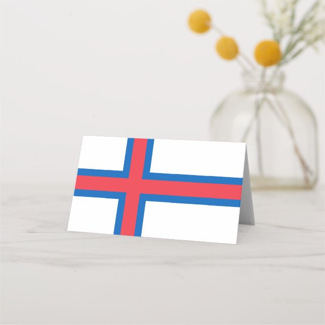 Cartão De Mesa Bandeira das Ilhas Faroé (Frente)