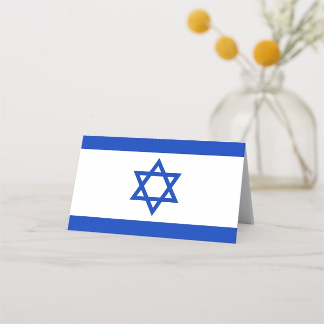Cartão De Mesa Bandeira de Israel (Frente)