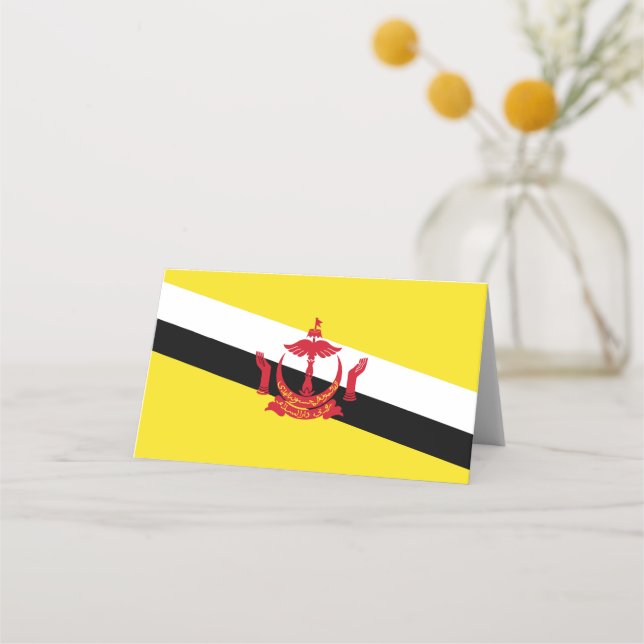 Cartão De Mesa Bandeira do Brunei (Frente)
