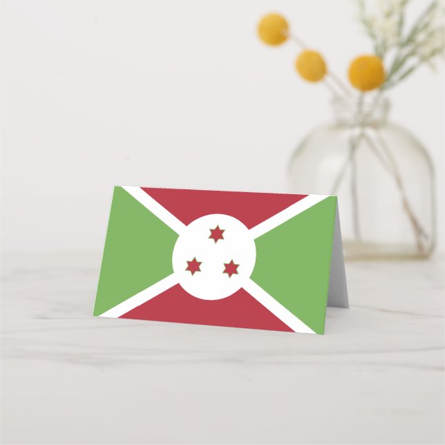 Cartão De Mesa Bandeira do Burundi (Frente)