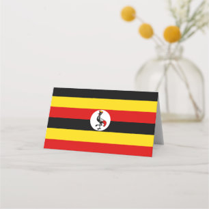 Cartão De Mesa Bandeira do Uganda