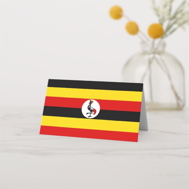 Cartão De Mesa Bandeira do Uganda (Frente)