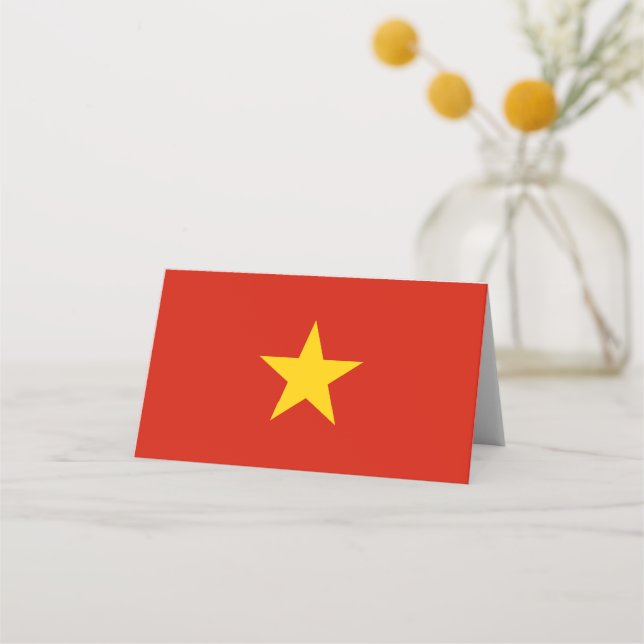 Cartão De Mesa bandeira do Vietname (Frente)