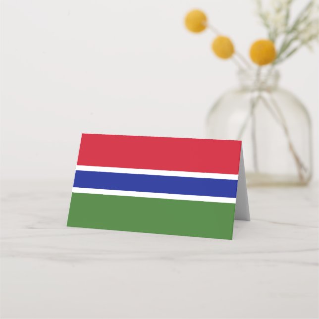 Cartão De Mesa Bandeira Gâmbia (Frente)