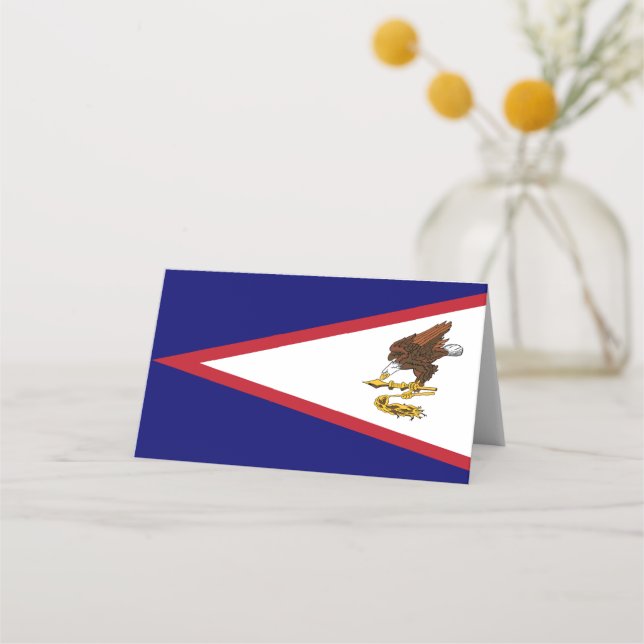 Cartão De Mesa bandeira Samoa Americana (Frente)