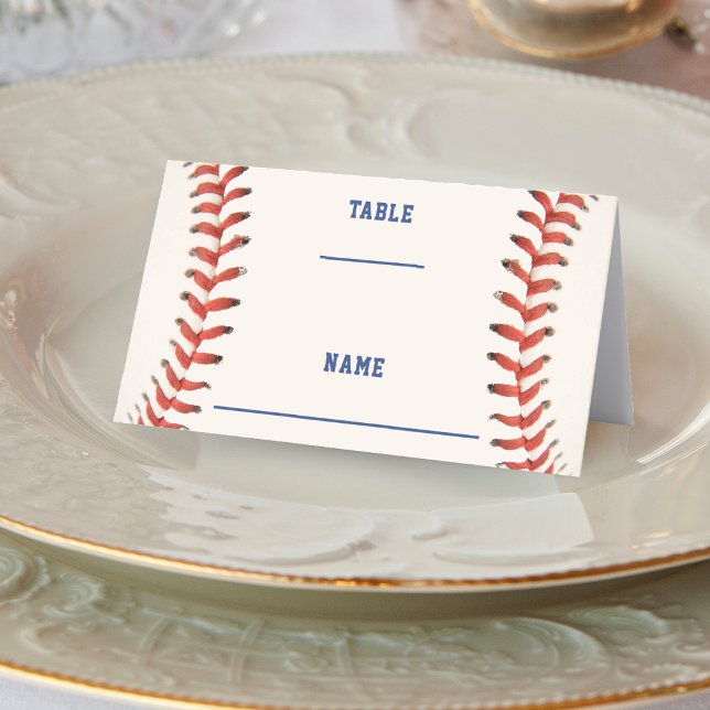 Cartão De Mesa Baseball Softball O Casamento Perfeito Do Esporte  (Baseball Softball The Perfect Catch Sport Wedding Place Card)