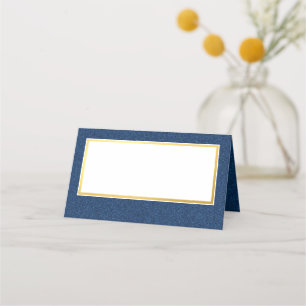 Cartão De Mesa BAT MITZVAH smart bold type gold denim blue aqua