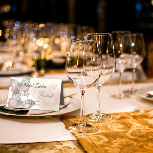 Cartão De Mesa Bela Mesa de Chá de panela de borboleta No. (Criador carregado)