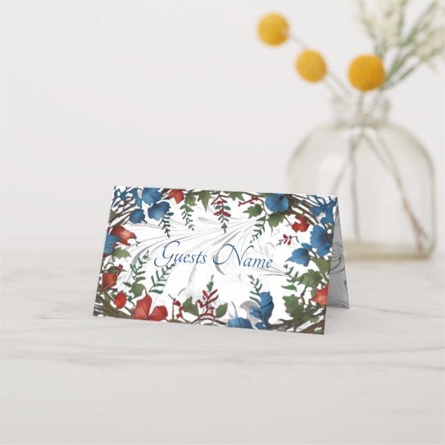 Cartão De Mesa Belo, elegante e caprichoso casamentos temáticos (Frente)