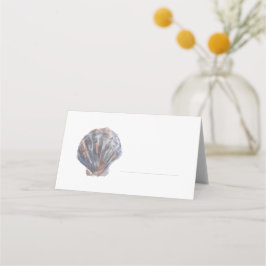 Cartão De Mesa Blue toned Shell Place Card