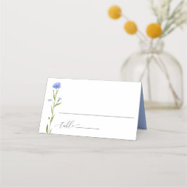 Cartão De Mesa Blue Wildflower Wedding Guest Escort