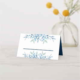 Cartão De Mesa Blue Willow Branches Watercolor Casamento