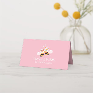Cartão De Mesa Bonito Significa Ser Um Casamento Rosa Elegante