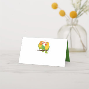 Cartão De Mesa Bons Pássaros Verdes Obrigado Adoram Casamento De