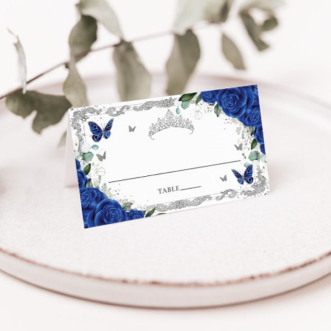 Cartão De Mesa Borboletas Vermelhos Quinceañera Sweet 16 (Criador carregado)