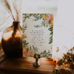 Cartão de Mesa Botânica Citrus Orchard Boho<br><div class="desc">Cartões de mesa melhoram a aparência da sua capa de mesa e colocam o toque final no seu dia especial. Impressão personalizada dos nomes ou números das suas mesas. A impressão frente e verso está incluída no preço. Adicione seu texto personalizado a este design usando as caixas "Editar este modelo...</div>