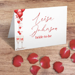 Cartão De Mesa Brinde ao Amor Noiva & Chá de Panela