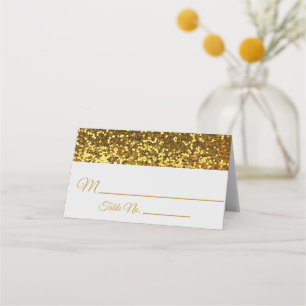 Cartão De Mesa Brooch Dourado negro elegante