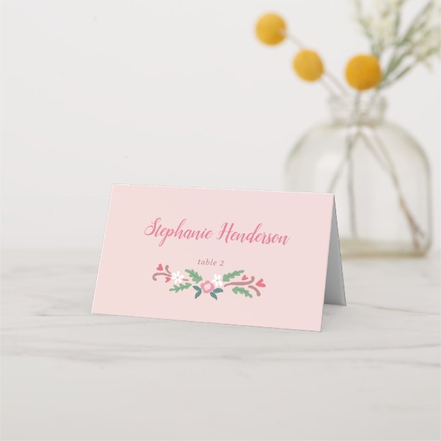 Cartão De Mesa Bunch Floral Romântico Russo (Frente)