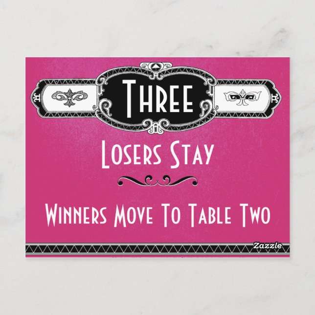 Cartão de Mesa Bunco de Arte Vintage #3 (Verso)