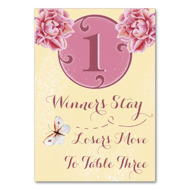 Cartão de Mesa Bunco - Península Rosa #1 (Frente)