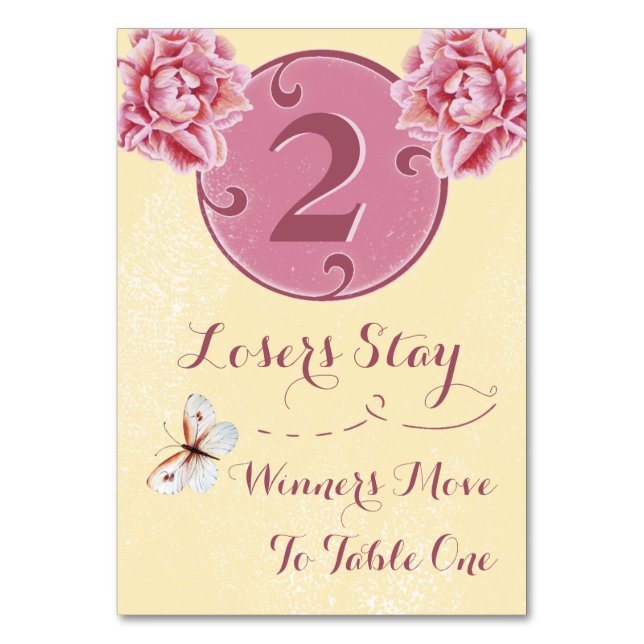 Cartão de Mesa Bunco - Península Rosa #2 (Frente)