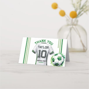 Cartão De Mesa Camisa de Futebol Verde para Menino Jersey Kids Ca