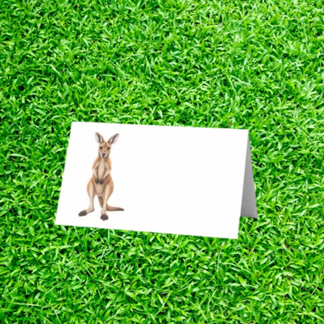 Cartão De Mesa  canguru adorável (Our adorable kangaroo place cards are easy to set up, customizable to your event,)