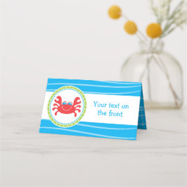 Cartão De Mesa Caranguejo Sob O Aniversário Do Mar