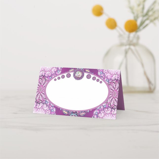 Cartão De Mesa Cardinal Red Rosace (Frente)