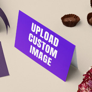 Cartão De Mesa Carregar 2 Imagens Personalizadas - Adicione as Su