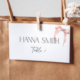 Cartão De Mesa Cartãozinho Dobrado Coquette Rosa Corado Mínimo