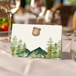 Cartão De Mesa Cartaz de Comida do Urso da Madeira