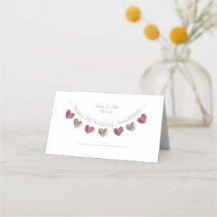Cartão De Mesa Cartaz de lã de 7 Casamento