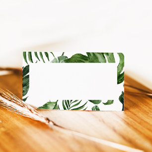 Cartão De Mesa Cartonagem de folhas Tropicais entendidas