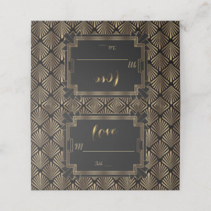 Cartão De Mesa Casamento 1920 Gatsby do Excelente Glam Roaring 20